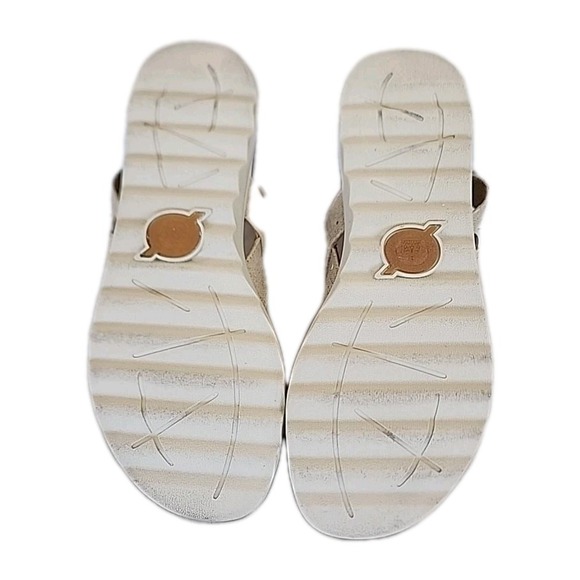 Born Alli Leather/Fabric Stretch Sandal Gold Metallic Women's 7.5M - Picture 6 of 7